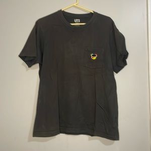 Gray Disney x Uniqlo S/S pocket tee